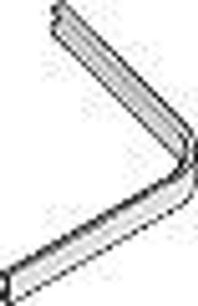 Aperto Single 75 degree Curved Track, outer, aluminum, anodized, 580 mm