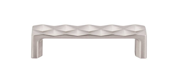 3-3/4" CTC Quilted Pull - Brushed Satin Nickel