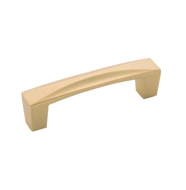 3" CTC Rectangular Crest Pull - Flat Ultra Brass