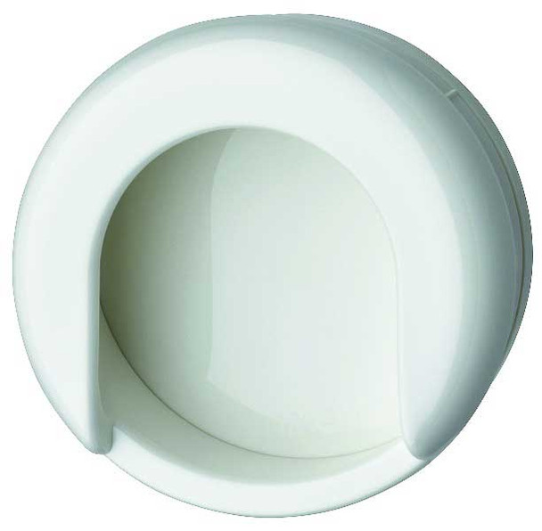 75mm Dia. Hewi Polyamide Recessed Handle - White