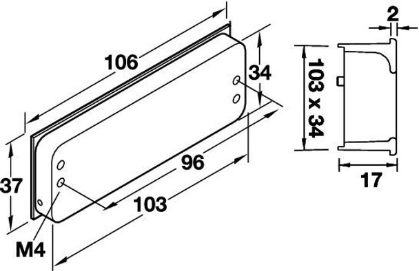 96mm CTC Antimicrobial Recessed Handle - Satin Nickel