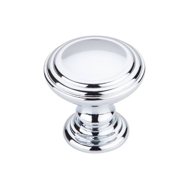 1-1/2" Dia. Reeded Knob - Polished Chrome