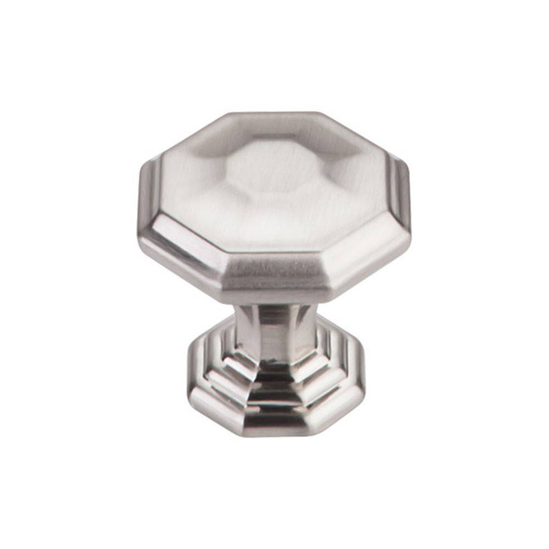 1-1/4" Dia. Chalet Knob - Brushed Satin Nickel