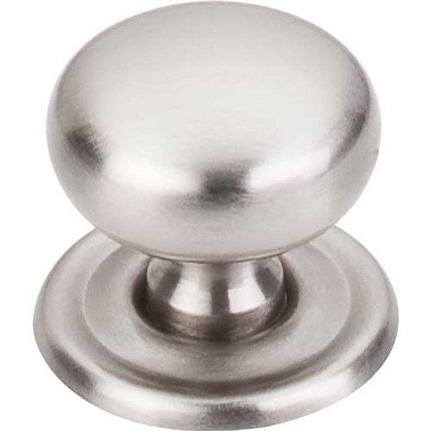 1-1/4" Dia. Victoria Knob w/Backplate - Brushed Satin Nickel