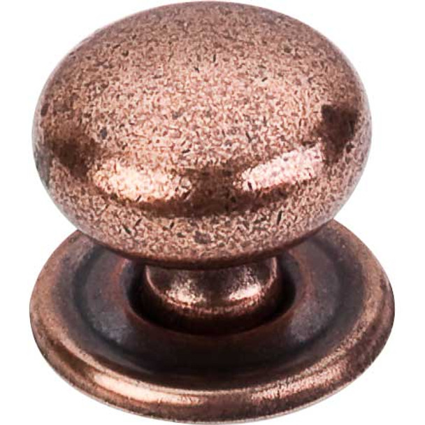 1-1/4" Dia. Victoria Knob w/Backplate - Old English Copper