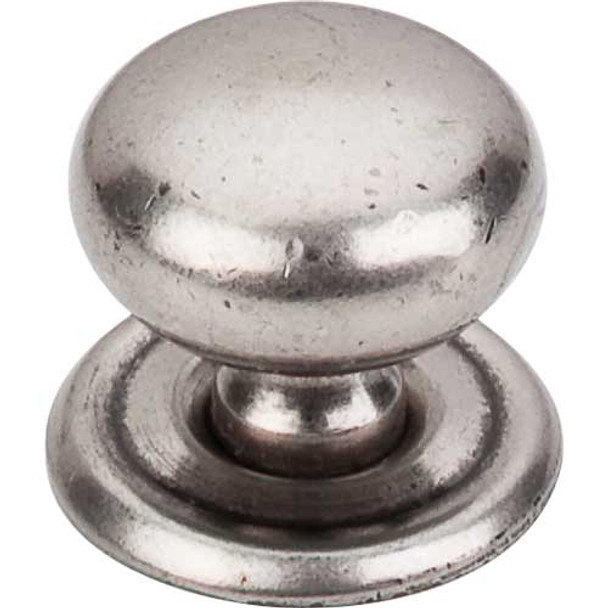 1-1/4" Dia. Victoria Knob w/Backplate - Pewter Antique