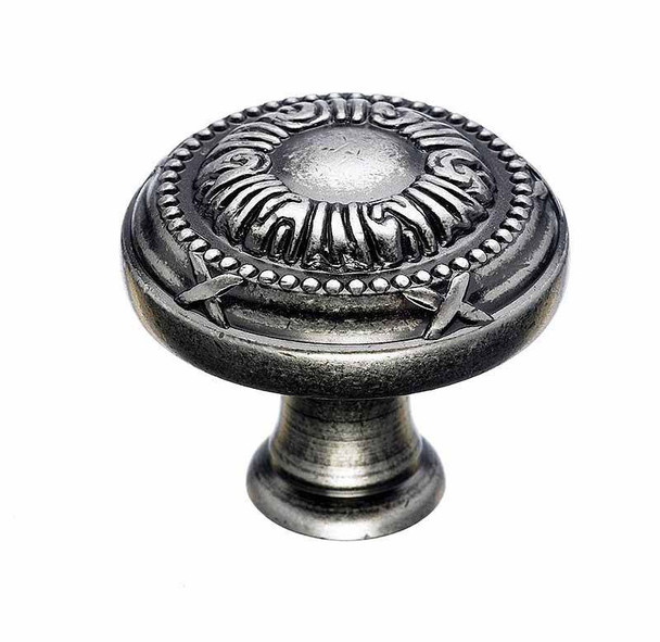 1-1/8" Dia. Ribbon Knob - Pewter Antique