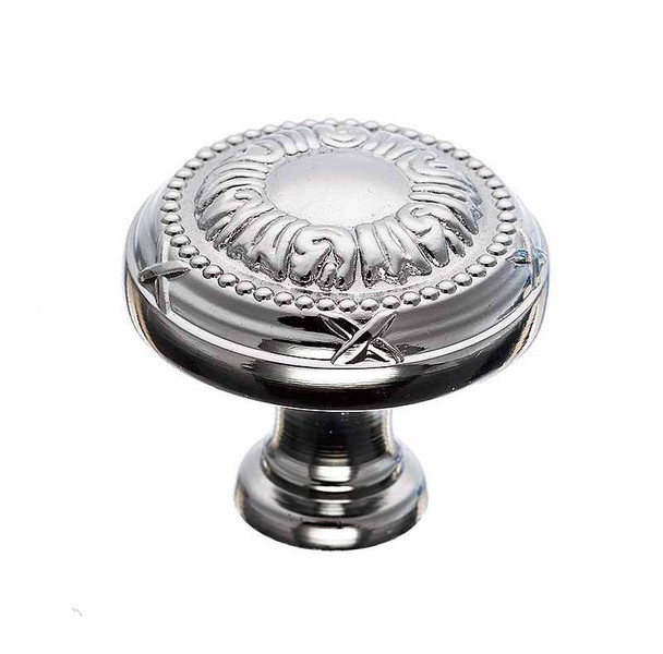 1-1/8" Dia. Ribbon Knob - Polished Chrome