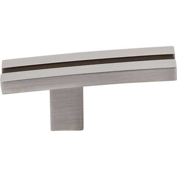 2-5/8" Sanctuary Inset Rail Knob - Brushed Satin Nickel