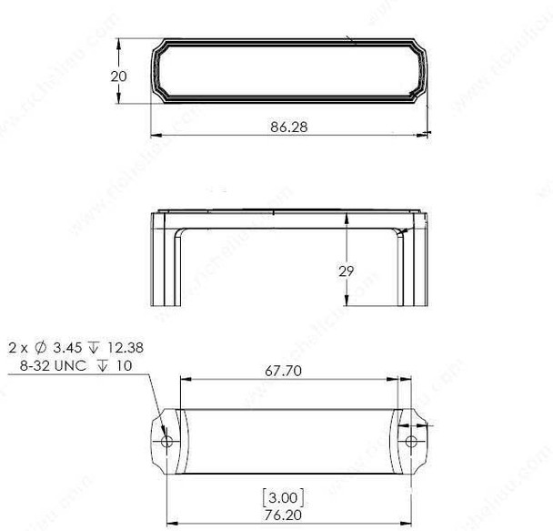 3" CTC Transitional Flat Bench Pull - Nickel