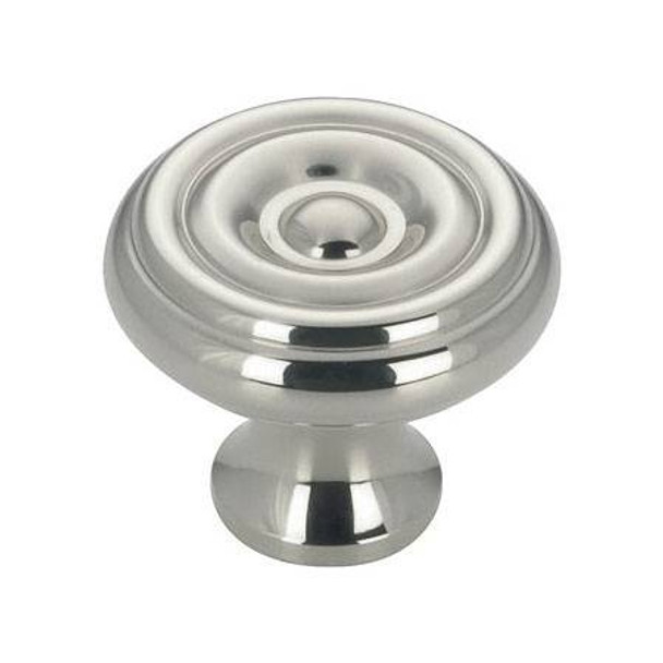 1-1/4" Dia. Classic Expression Round Brass Mushroom Knob - Chrome