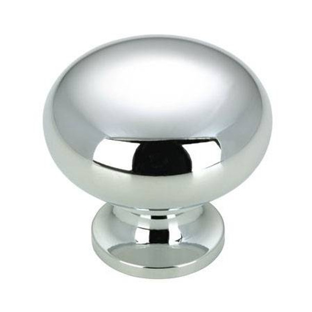 1-1/4" Dia. Classic Mushroom Knob - Chrome