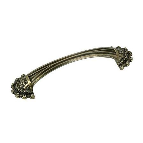 96mm CTC Ornate Country Style Collection Gear End Bow Pull - Antique English