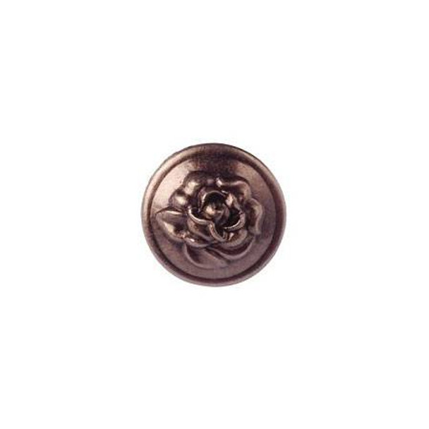 32mm Dia. Ornate Country Style Collection Floral Round Knob - Pewter