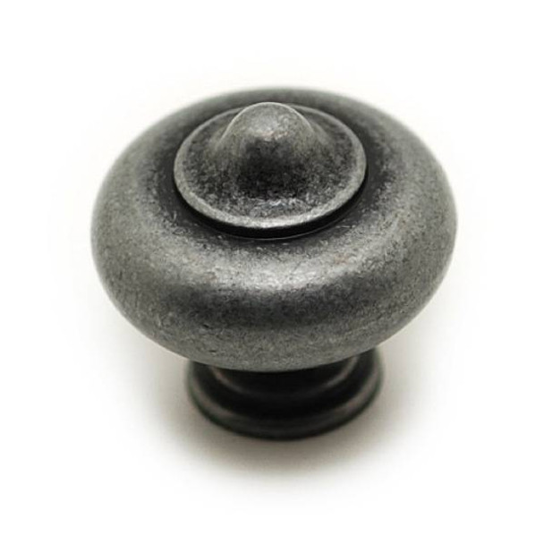 1-1/4" Dia. Country Style Collection Mission Round Knob - Natural Iron