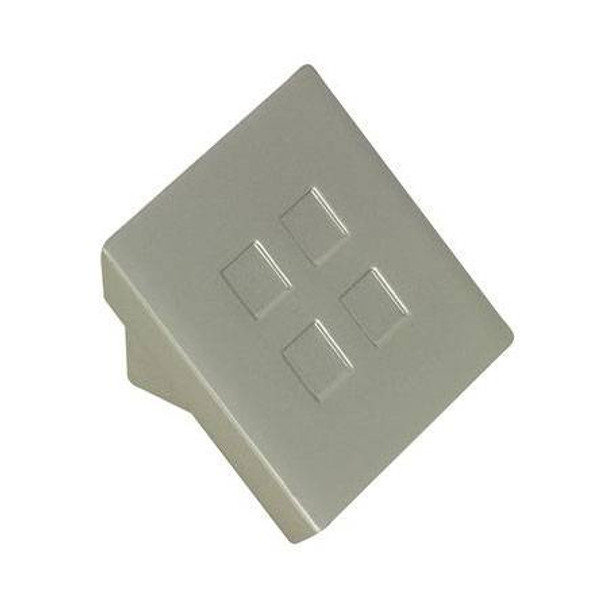 29mm Square Modern Collection Indented Squares Knob - Brushed Nickel