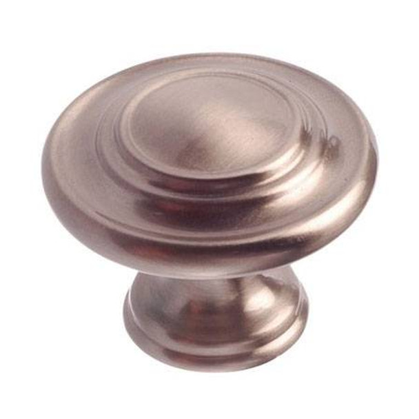34mm Dia. Rustic Village Expression Round Rings Knob - Brushed Nickel