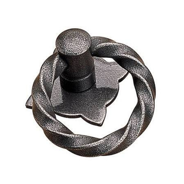 30mm CTC Forged Iron Twist Ring Pull - Natural Iron