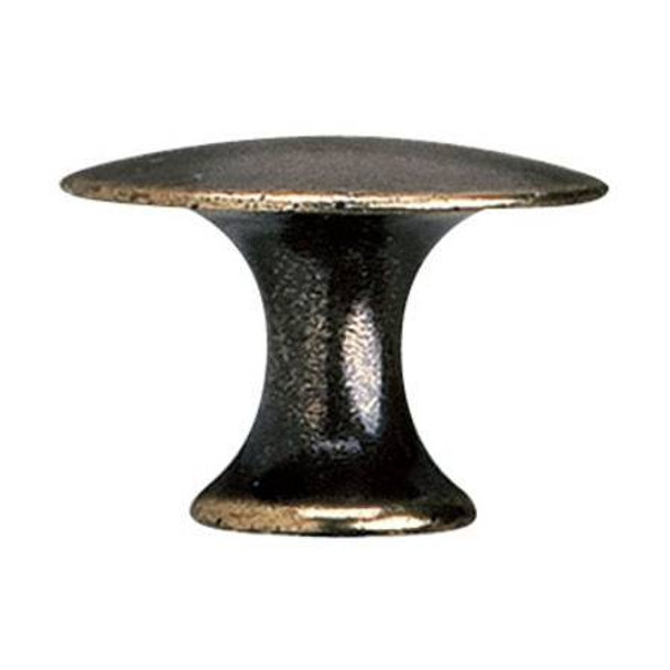 13mm Dia. Povera Inspiration Collection Flat Round Knob - Oxidized Brass