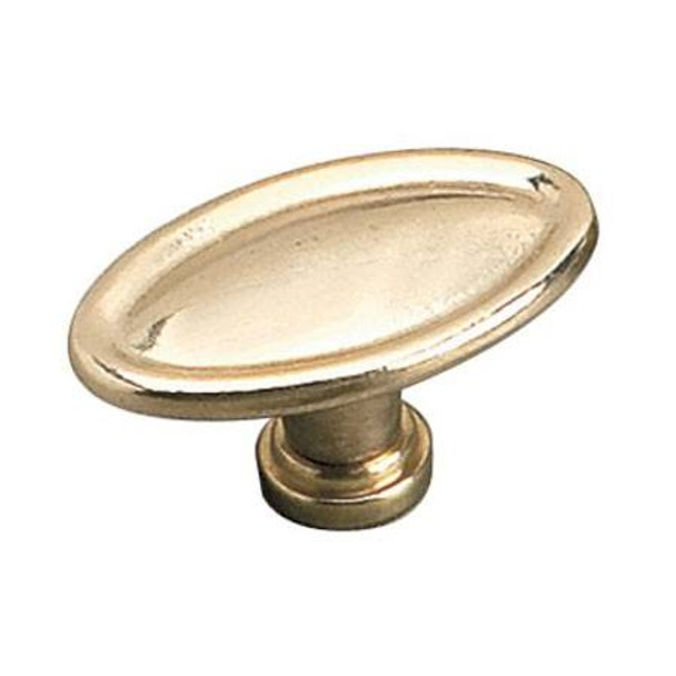 35mm Povera Collection Oval Knob - Brass