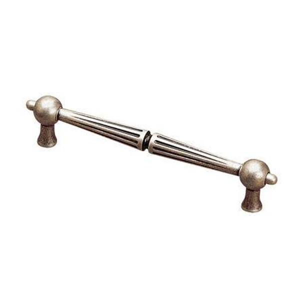 96mm CTC Classic Inspiration Thin Art Deco Style Rustic Pull - Old Silver
