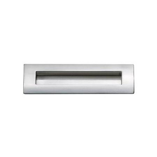 128mm CTC Eclectic Recessed Rounded Slot Pull - Brushed Nickel