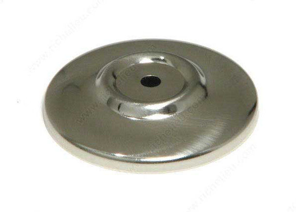 52mm Dia. Classic Round Knob Backplate - Brushed Nickel