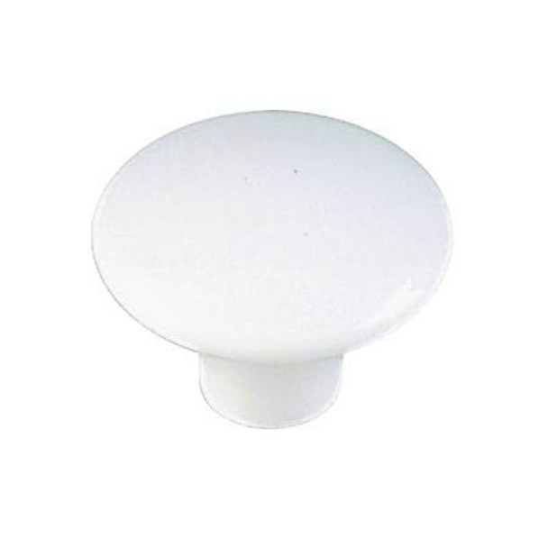 38mm Dia. Eclectic Expression Plastic Round Knob - White
