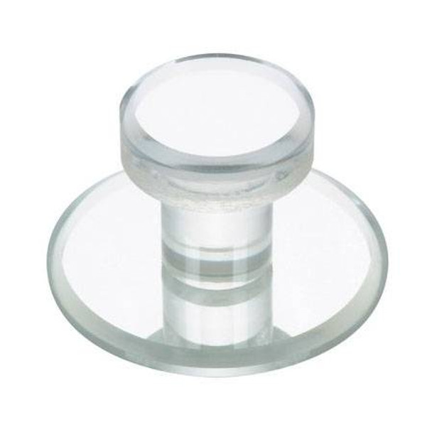 1-7/8" Dia. Transitional Self-Adhesive Flat Round Knob - Clear