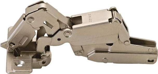 Salice C2PSG99 Push Hinge, steel, nickel-plated, 165degree, half overlay, screw-on, Mod 8