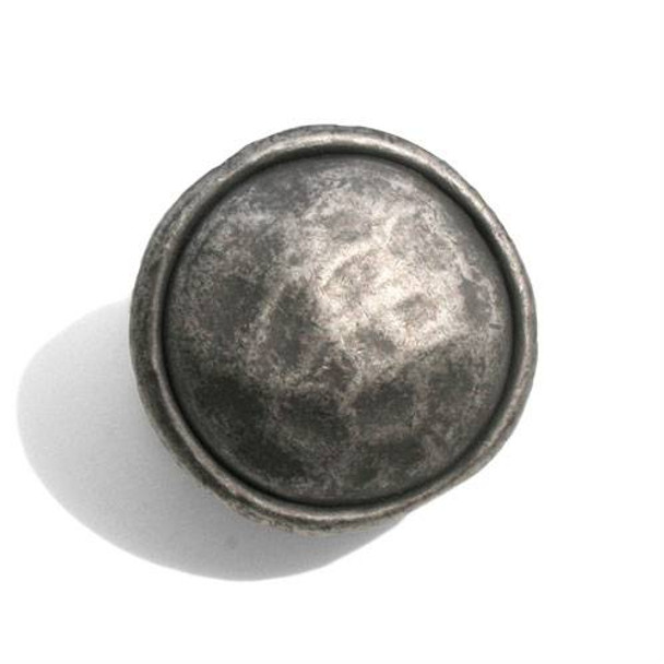 1-3/8" Dia. Round Merlot Knob - Antique Pewter