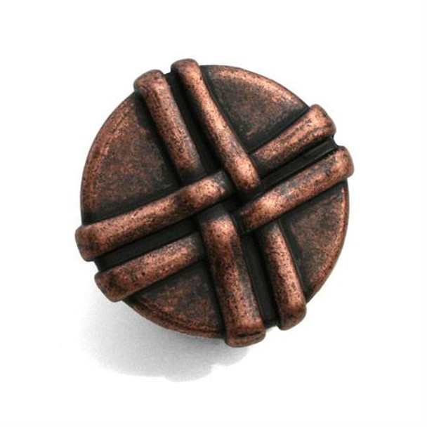 1-3/8" Dia. Round Lineage Knob - Antique Copper