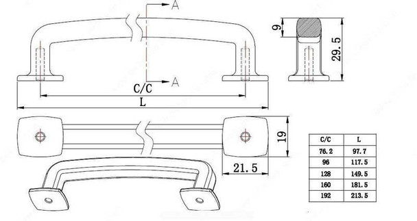 160mm CTC Transitional Expression Trunk Pull - Brushed Nickel