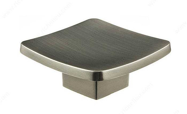 58mm Square Contemporary Expression Concave Knob - Brushed Nickel
