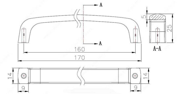 160mm CTC Modern Expression Bench Pull - Nickel