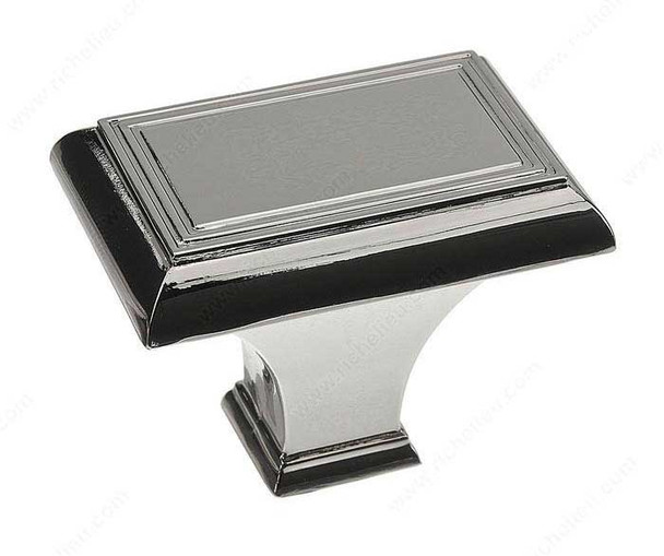 43mm Classic Flat Top Tapered Base Rectangular Knob - Nickel