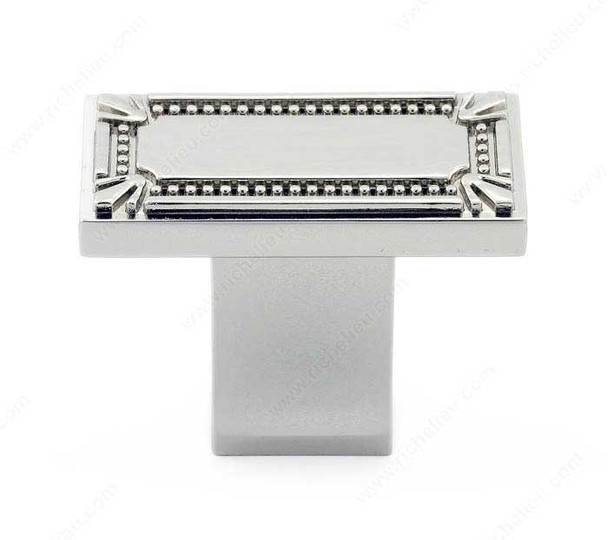 43mm Classic Flat Top Rectangular Base T-Bar Knob - Nickel