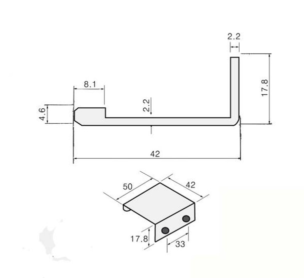 33mm CTC Expression Style Aluminum Edge Tab Pull - Aluminum