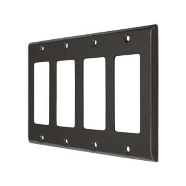 Quadruple Rocker Transitional Switch Plate - Oil-rubbed Bronze