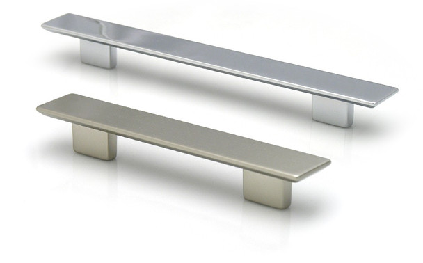 160mm / 192mm CTC Flat Rectangular Pull - Satin Nickel