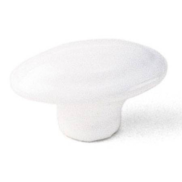 1-3/8" Dia. Oval Ceramic Knob - White