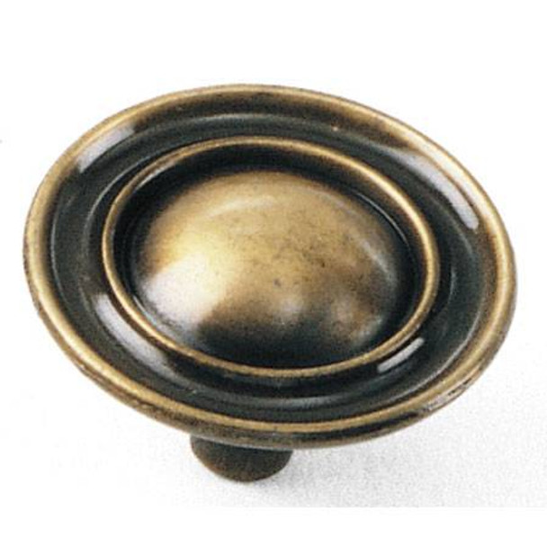 1-1/2" Dia. Ambassador Knob - Antique Brass