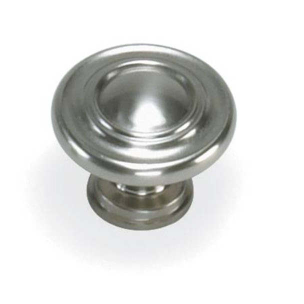 1-3/8" Dia. Button-Top Knob - Satin Pewter