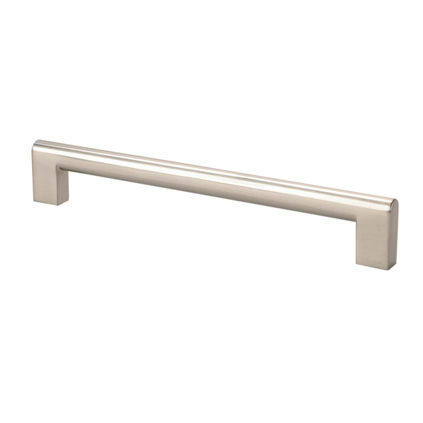 192mm CTC Flat Edge Pull - Stainless Steel Look