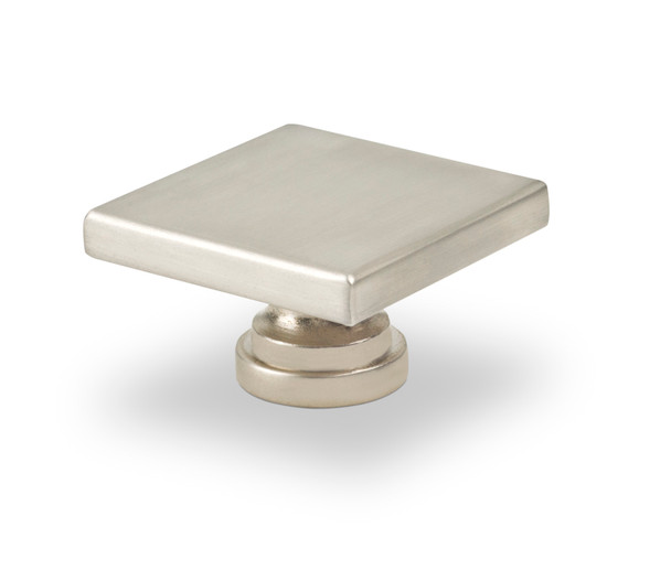 1-3/4" Square Large Contemporary Knob - Satin Nickel