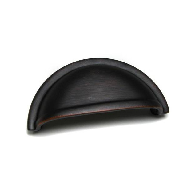 3" CTC Classic Expression Transitional Style Brass Cup Pull - Brushed Oil Rubbed Bronze