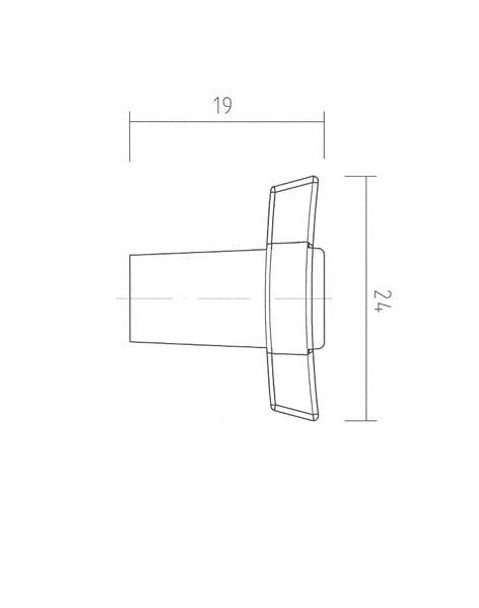 24mm Zen Garden Rectangular T-Knob - Old America