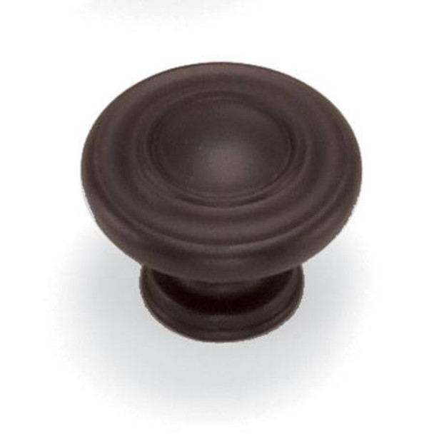 1-3/8" Dia. Button-Top Knob - Matter Black