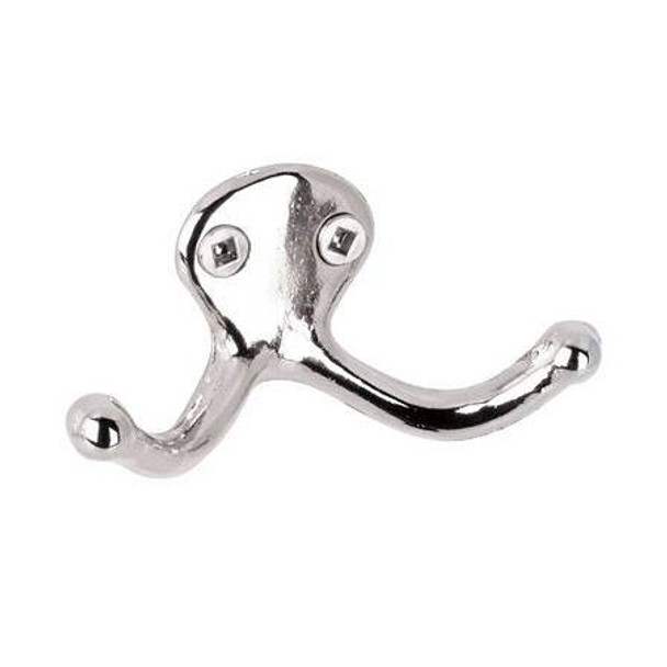 38mm Urban Style Double Wardrobe Hook - Chrome