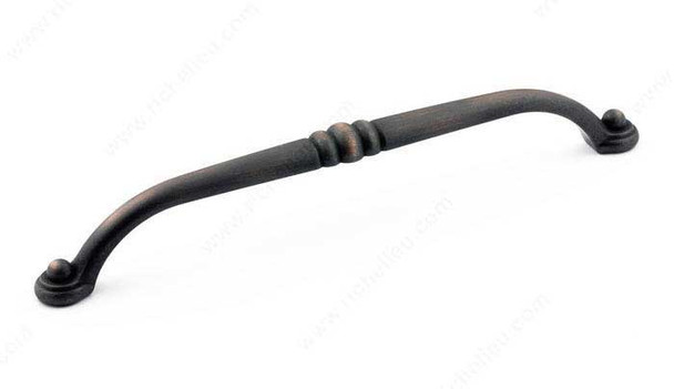 192mm CTC Country Style Transitional Button Pull - Oil Rubbed Bronze